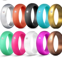 new 5 7mm silicone rings hypoallergenic crossfit flexible silicone finger ring