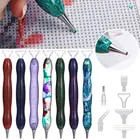 5D каучуковая ручка для алмазной живописи, сменные насадки из экологичного сплава, каучуковые точечные ручки, ручка для самостоятельной вышивки, рукоделия, дизайна ногтей