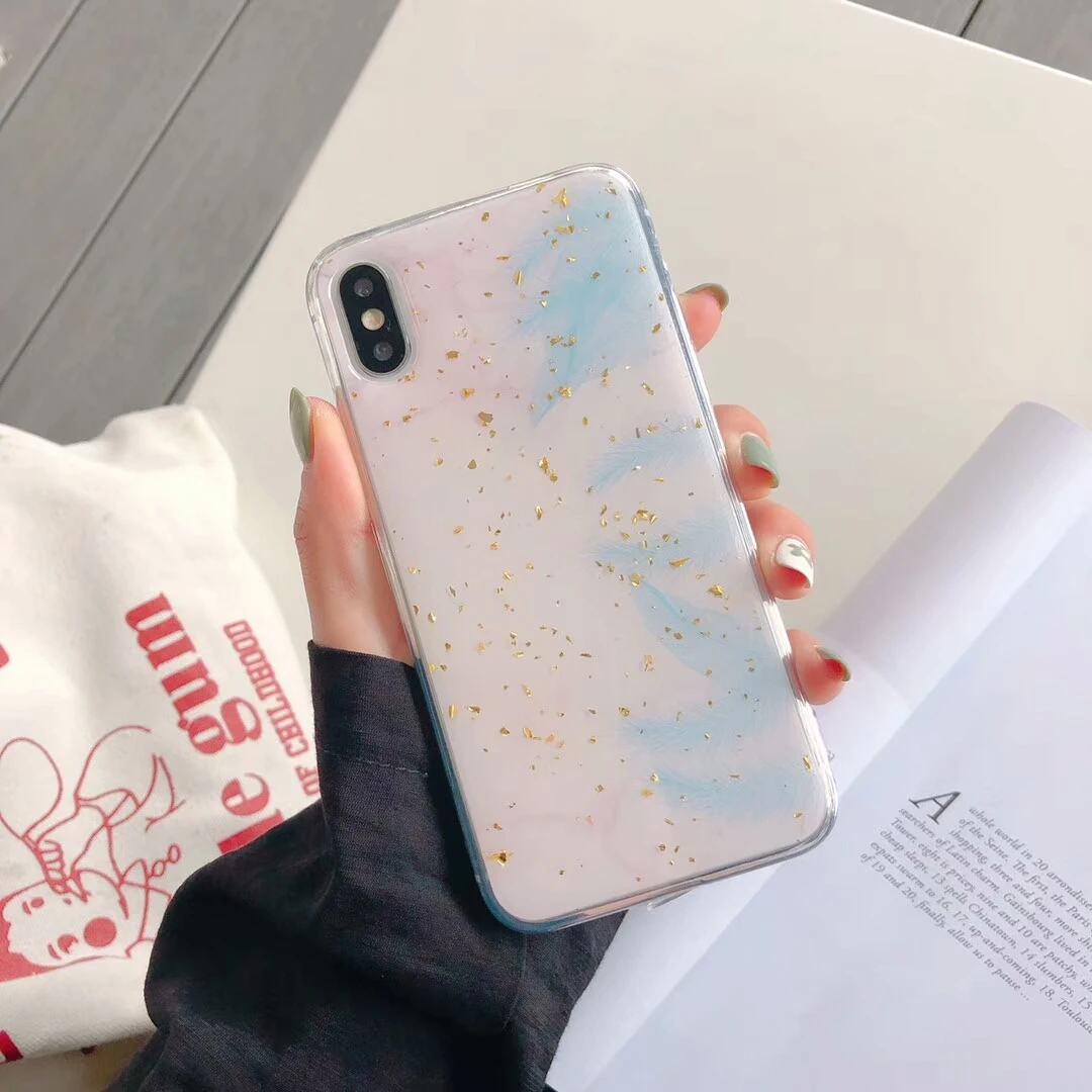 4 Gimfun Блестящий Кристальный Мягкий ТПУ чехол для телефона для Iphone X Xr Xsmas Прозрачный блестящий чехол из фольги для Iphone 11 Pro Max 6 7 8 Plus - Цвет: 4