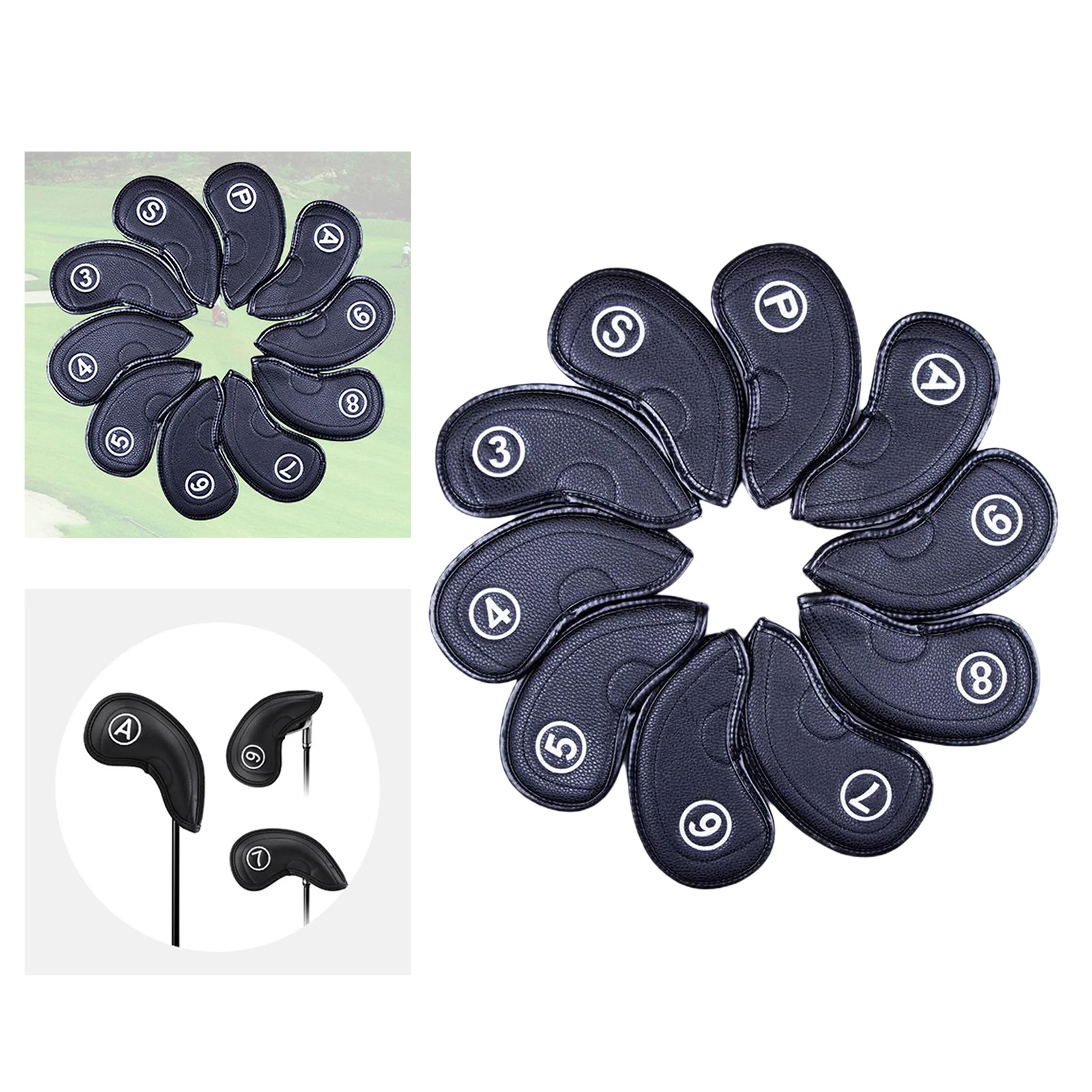 10 шт крышка головного убора для гольфа из искусственной кожи на танкетке и железа