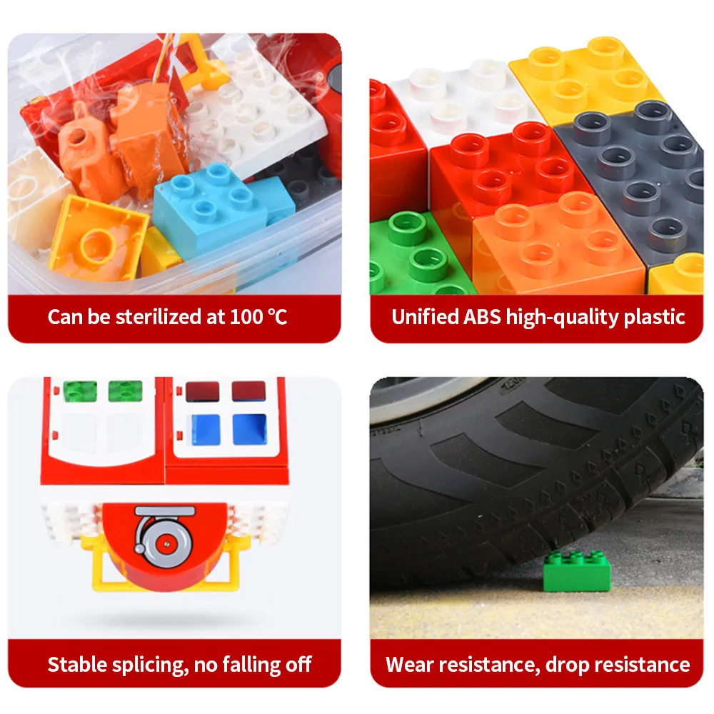 Большой Размеры Diy строительные блоки большие тапочки фермы фигурки животных