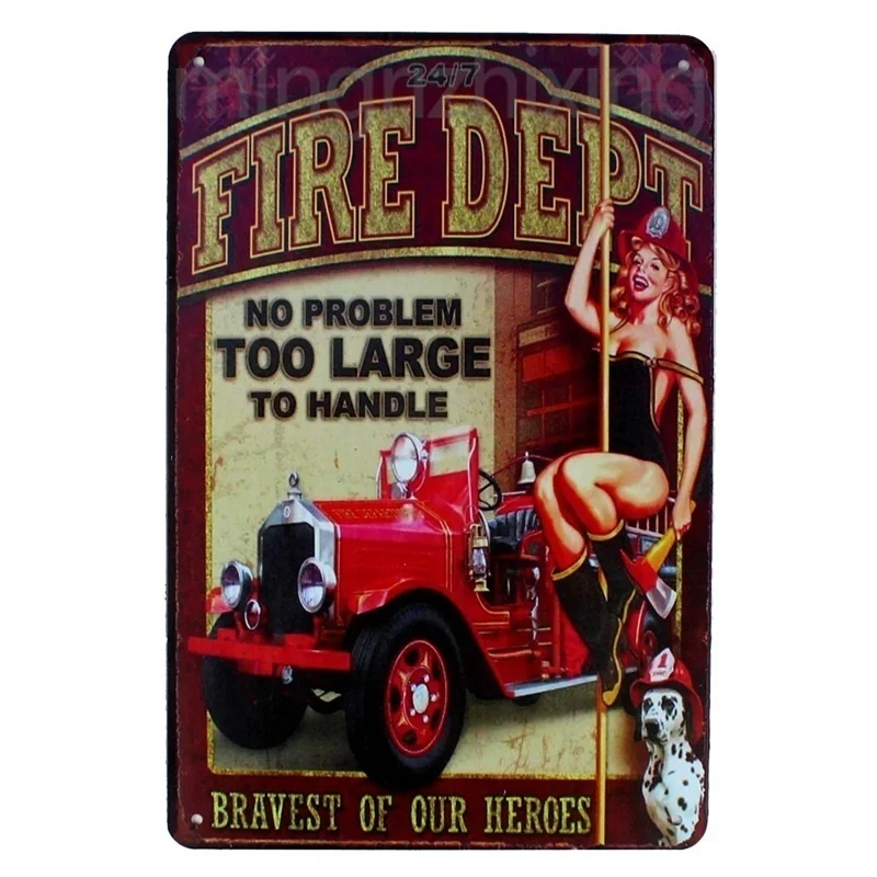 9 Kinds 1 PCS Garage Auto Mechanic Partner Sexy Girl Metal Tin Sign Wall Vintage Decorative Plate 30*20cm | Дом и сад