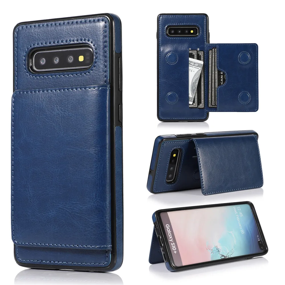 Blue ZhiYue BJ Чехол-кошелек для samsung Note 10, 9, 8, S10, S9, S8 Plus+, магнитный держатель для карт, Роскошный Кожаный противоударный защитный чехол-подставка - Цвет: Blue ZhiYue BJ