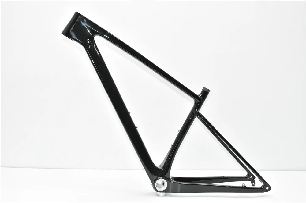 glossy black Новейшая карбоновая mtb рама 29er 27,5 ER 15 17 19 BSA BB30 коническая рама для горного велосипеда 2 года - Цвет: glossy black