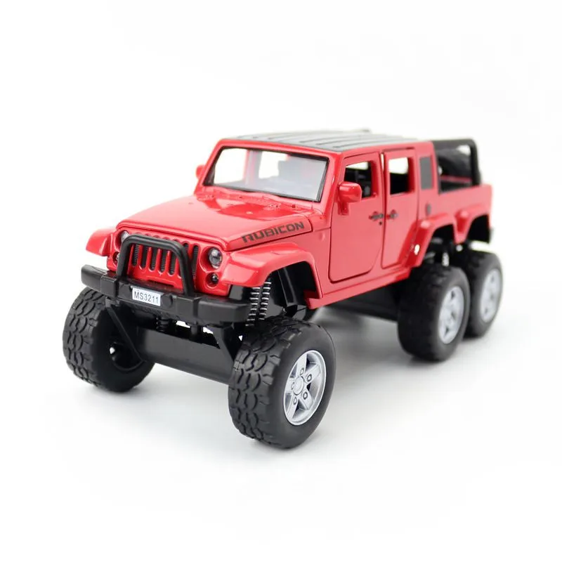 

1:32 Scale Diecast Metal Toy Model Jeep Wrangler Off Road Monster Truck Sound & Light Car Educational Collection Gift For Kid