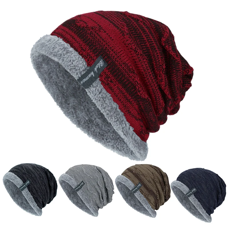 

Winter Warm Unisex Women Men Slouch Baggy Hat Beanie Ski Knitted Thick Cap