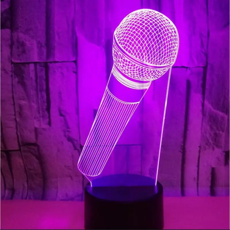 Светодиодный ночсветильник в виде стереоиллюзии цветная Настольная лампа с