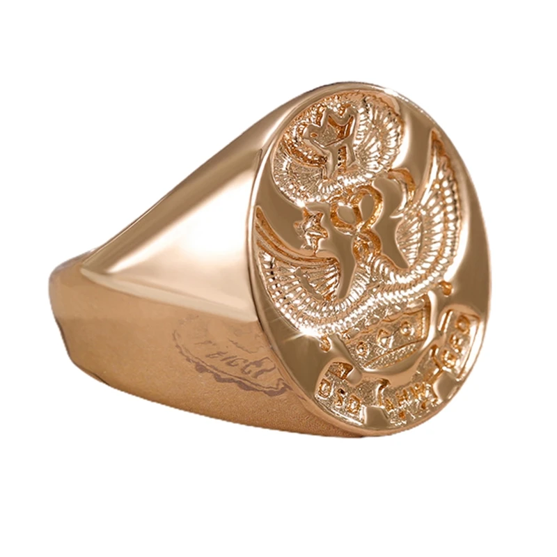 

Fashion Gold Color Carved Design Unisex Rings Women Men Hiphop Rock Party Personality Ring Metallic Accessories Jewelry Gift