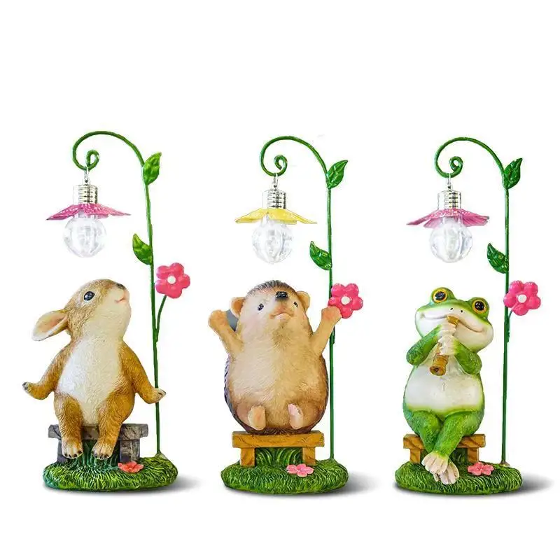 

Креативные милые микро-Ландшафтные животные, декоративные садовые лампы, кавайные настольные украшения для украшения дома и стола