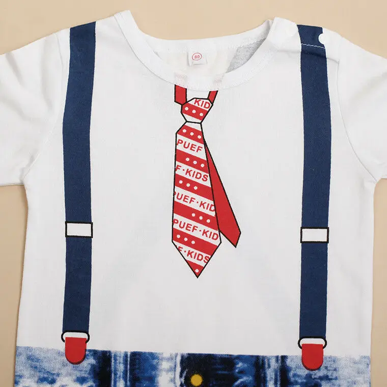 Детские комбинезоны комбинезон с шортами галстуком-бабочкой Одежда для