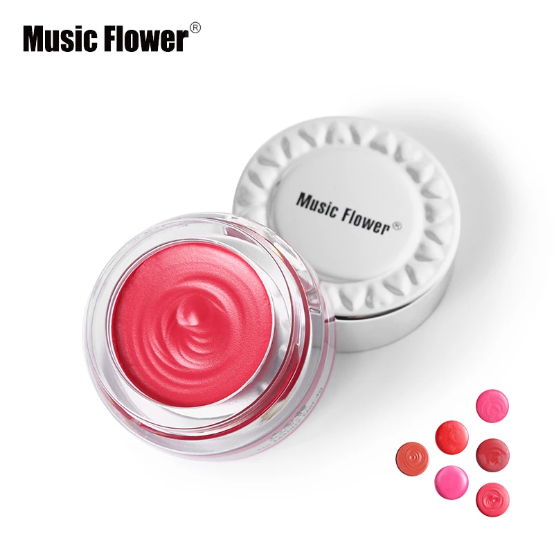 Музыкальная Цветочная Новая косметика 6 цветов двойные функциональные губы и