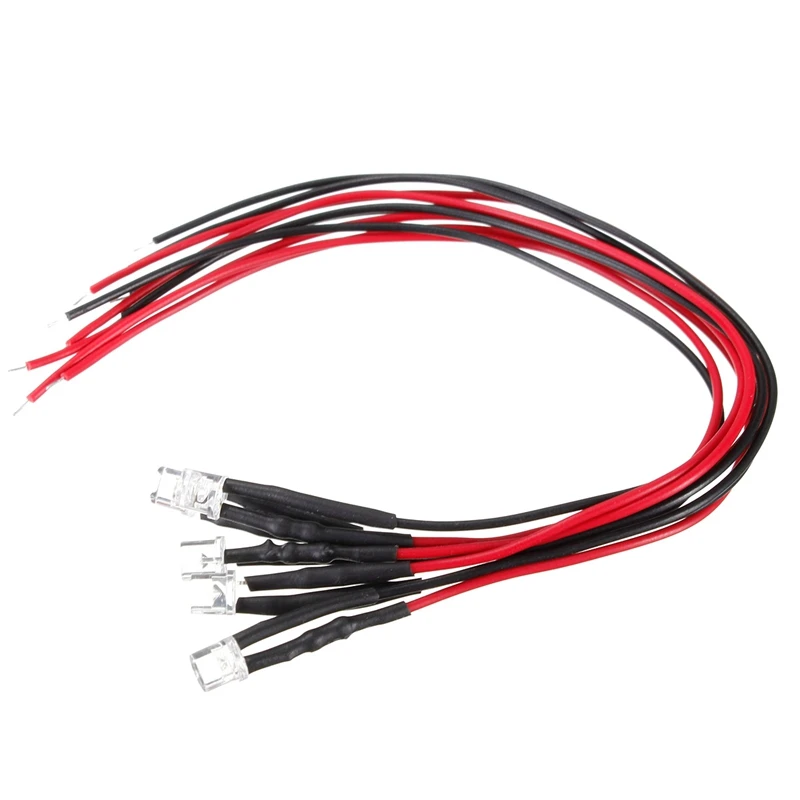 5 шт./лот Светодиодная лампа супер яркая Предварительно Проводная излучающая