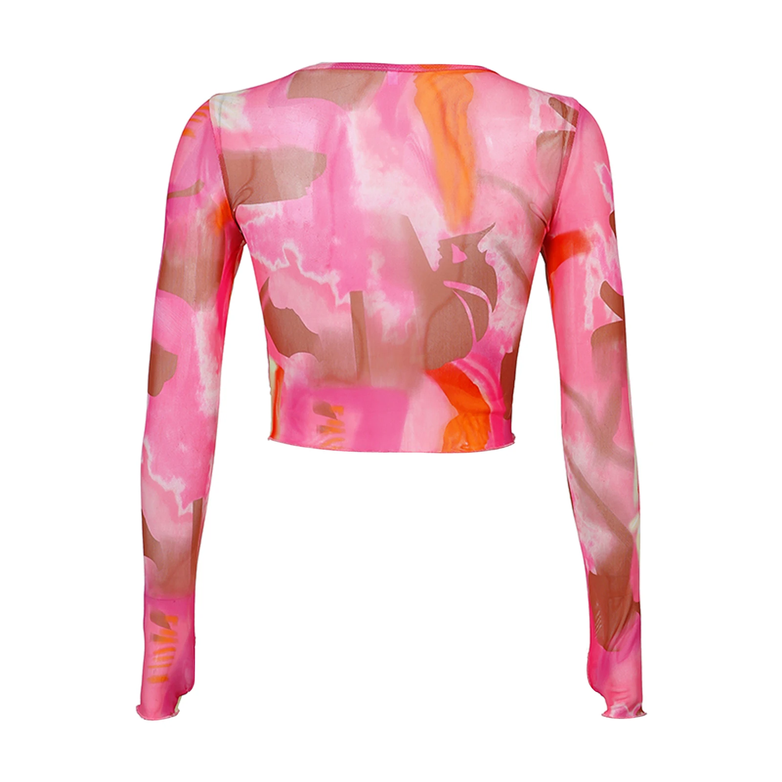 Женская футболка с длинным рукавом Готическая Сетчатая принтом облегающий