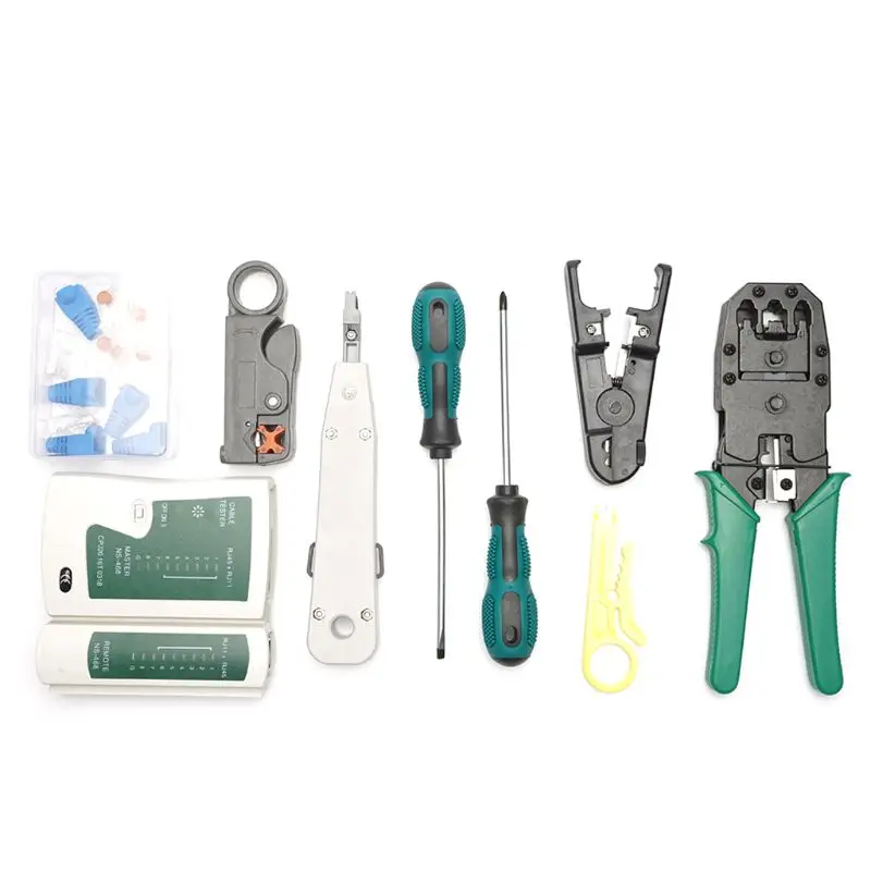 

Rj45 Crimping Tool Kit For CAT5/CAT6 Lan Cable Tester Network Repair Tool Utp Cable Tester Plier Crimp Crimper Plug Clamp PC