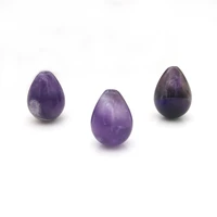 natural dog teeth amethyst half drilled semi hole beads teardrop 15x19mm jewelry findings for pendant earrings