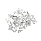 Цепочка с подвеской в виде букв алфавита, 15 мм, 1 шт.