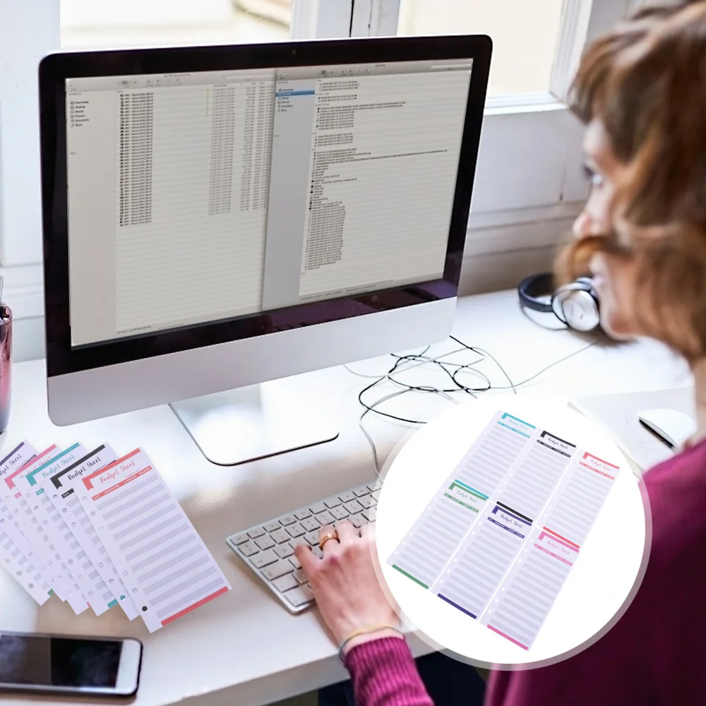 

20Pcs Binder Budget Sheets Expense Budget Sheets for Personal Use