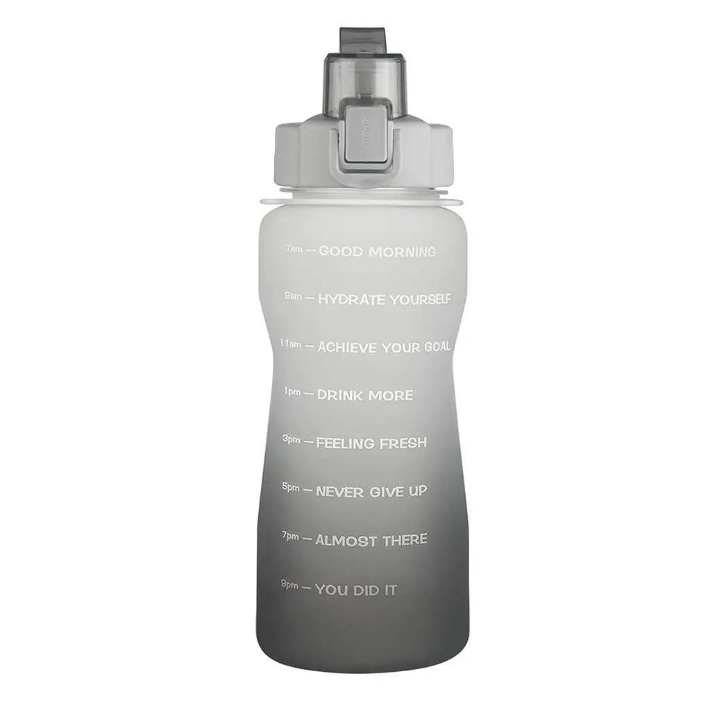 

2L 64OZ 3.8L 128OZ Motivational Water Bottle With Time Marker Flip-Flop BPA Free Portable Sports Phone Stand GYM Jug