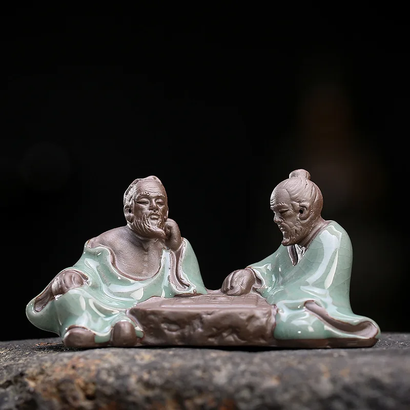 

Мясистый цветочный горшок настольные аксессуары Geyao старый шахматист домашнее животное керамический маленький монах пейзаж украшение Чай ...