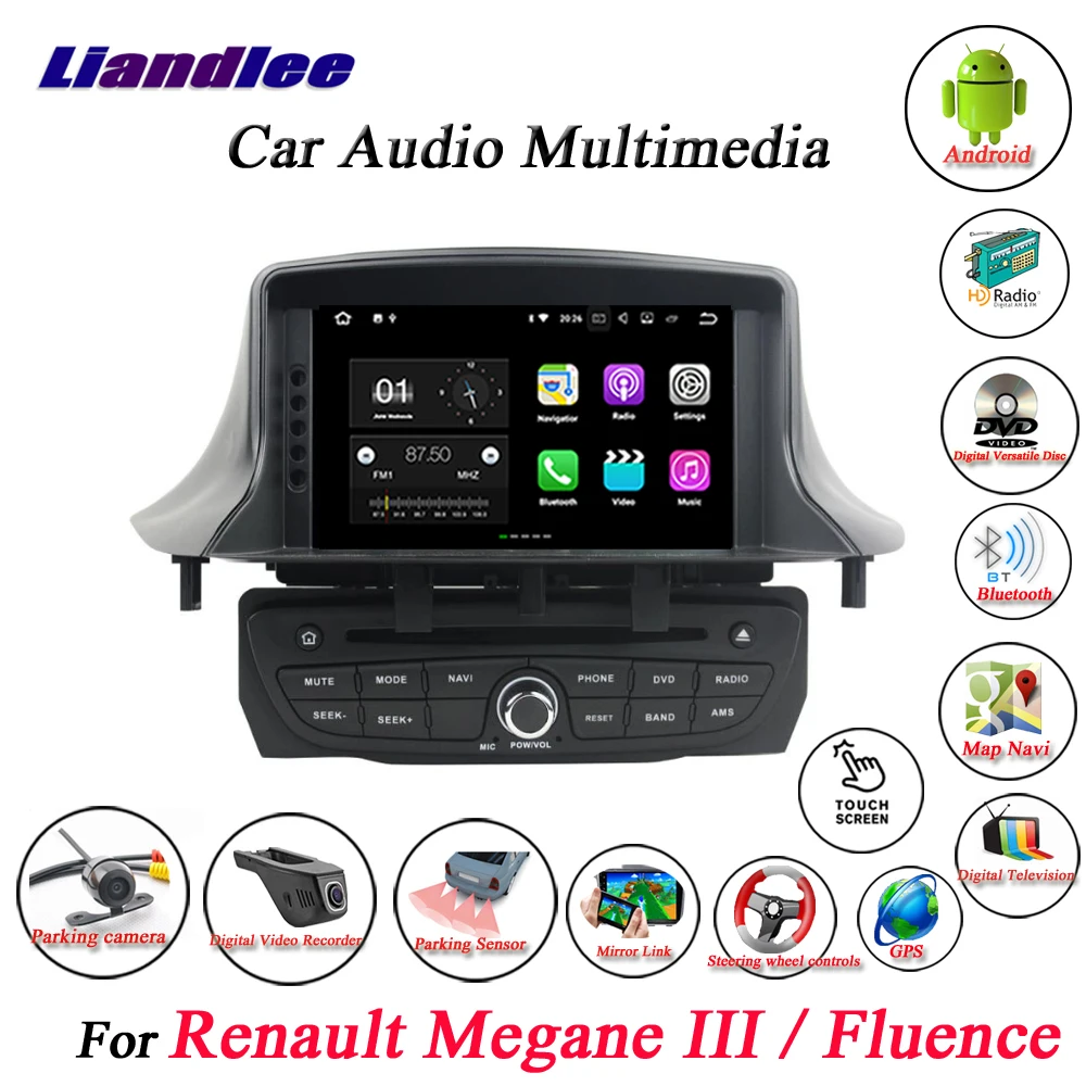 Автомобильная система Android для Renault Megane III/Fluence 2009-2014 2015 2016 радио CD DVD-плеер
