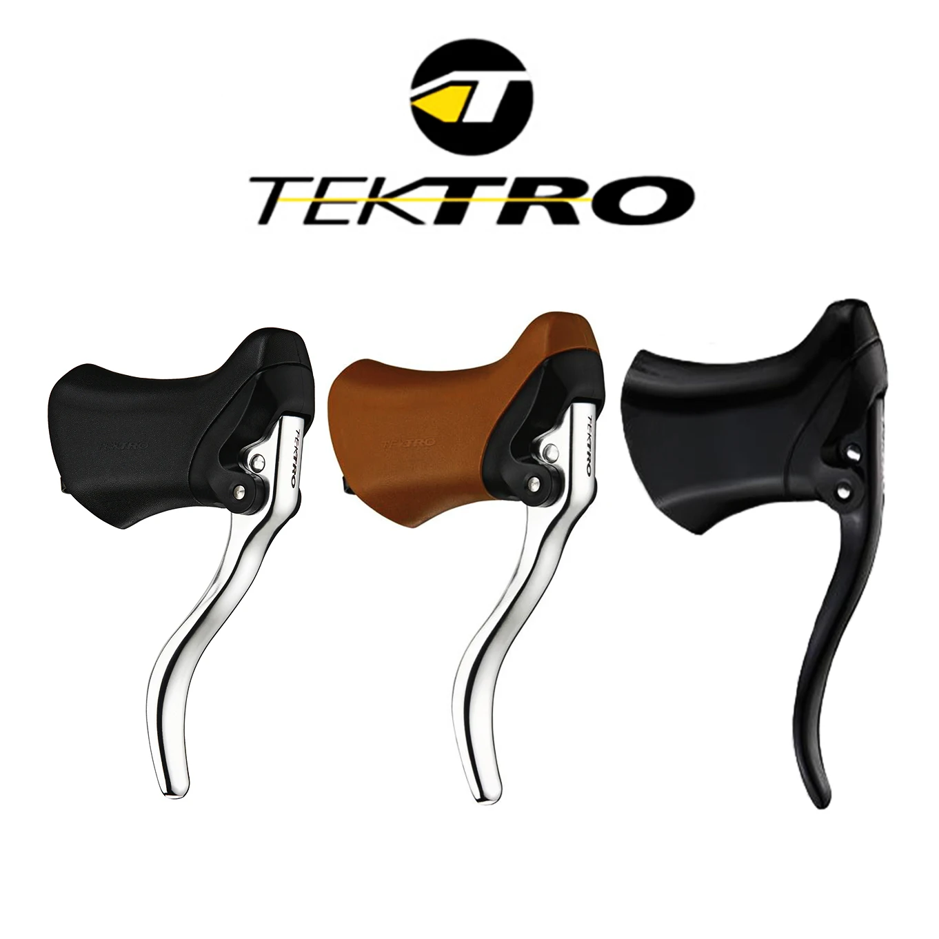 TEKTRO Brake Lever RL340  MTB Road Bike Aluminum Aero Lever Quick Release Mechanism with Rubber Hood 23.8 & 24.2mm Handlebar