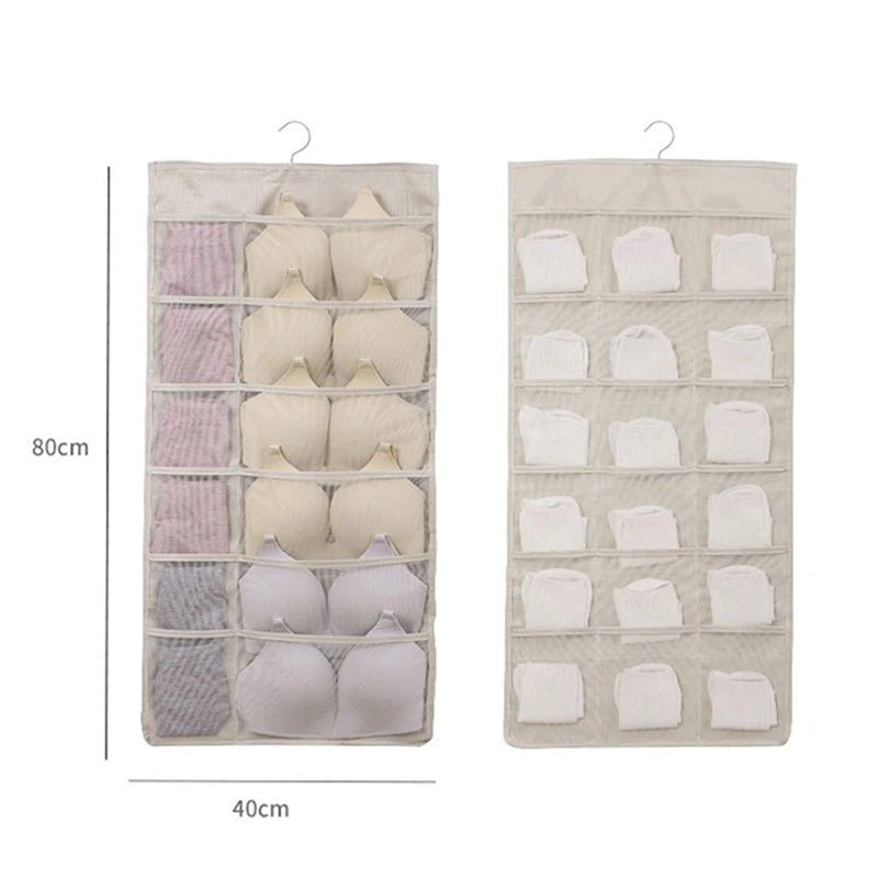 

Bra Underwear Hanging Storage Organiser Divider,30 Mesh Pockets & Rotating Metal Hanger Free Shipping
