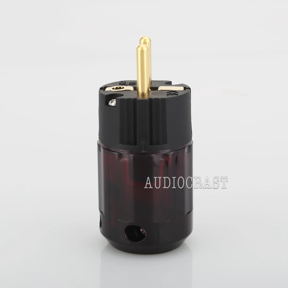 1 пара позолоченный C-079 IEC аудио разъем P-079e ЕС разъем питания HiFi латунь ЕС Ac Шнур питания Вилки