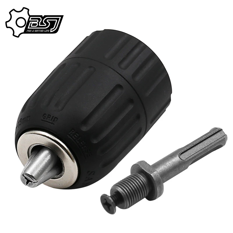 

2-13mm 1/2" 20unf Self-locking Keyless Drill Chuck Self Tighten 1/2" Drill Chuck Adaptor For Impact Wrench Conversion 1/2-20unf