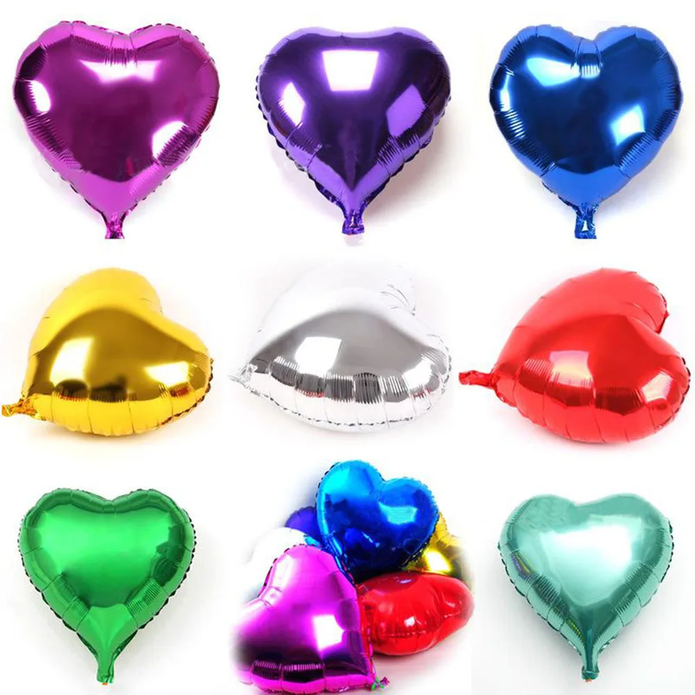 Золотой шар из алюминиевой фольги в форме сердца украшение для свадебной