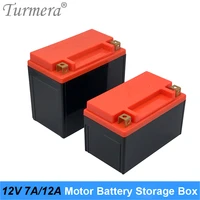 turmera 12v battery storage box case empty with indicator for 7ah to 12ah motorcycle batteries or uninterrupted power supply use