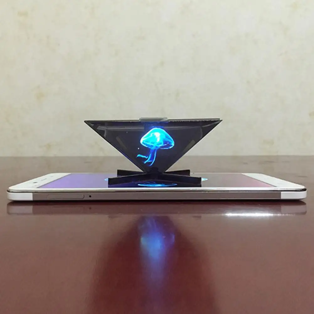 

Projector Detachable Educational Mini Pyramid Shaped Hologram Mobile Projector DIY Assembly Model for Kids Teaching Aid