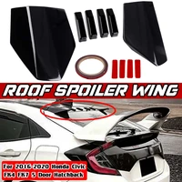4 color car rear roof spoiler wing spoiler cover kits for honda for civic fk4 fk7 5 door hatchback 2016 2020 rear wing spoiler
