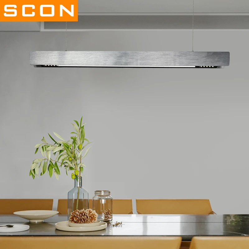 

SCON Minimalist dining room chandelier modern minimalist LED long dining table dining room bar chandelier Nordic office lamp