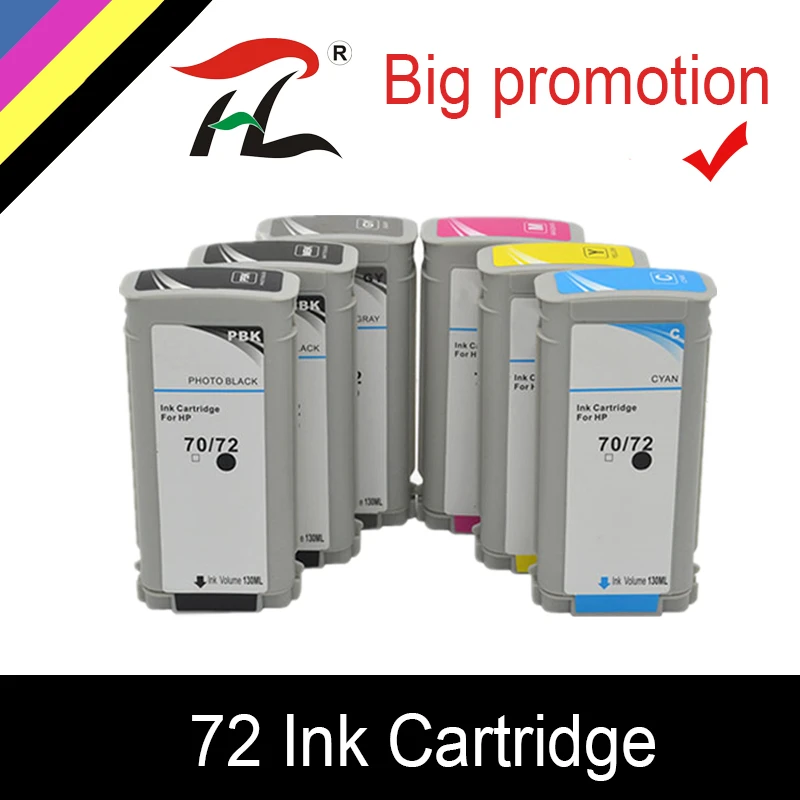 YLC Compatible with HP 72 Ink cartridge for HP Designjet T1100 T1120ps T1100ps 1100 T610T1100 printer for HP72 ink cartridges