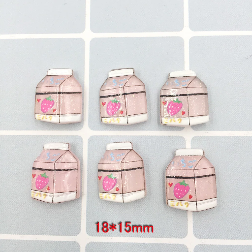10 шт розовый клубничный молочный флакон с плоским основанием кабошон украшения