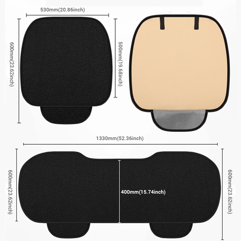 Плюшевый чехол для автомобильного сиденья зимняя теплая подушка универсальная