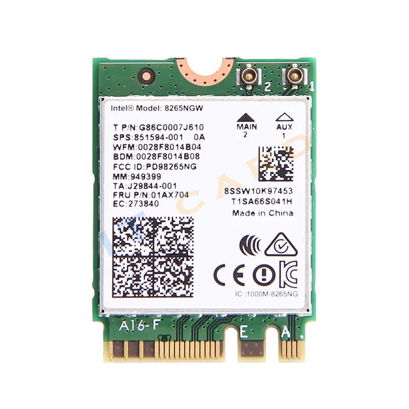 Двухдиапазонная 2 4 ГГц/5 ГГц для Intel Wireless-AC 8265 8265NGW 867 Мбит/с Wifi карта Bluetooth NGFF M.2 802.11ac