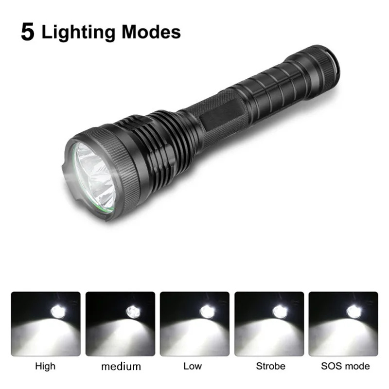 Сверхъяркая светодиодная вспышка P50 3 шт. Тактический Ручной Светильник на 18650