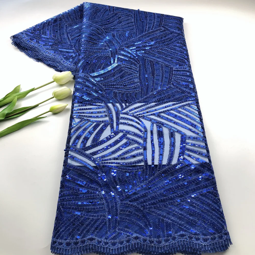 Новинка 2020 вышивка пайетками простой стиль Сетчатое кружево высокое качество