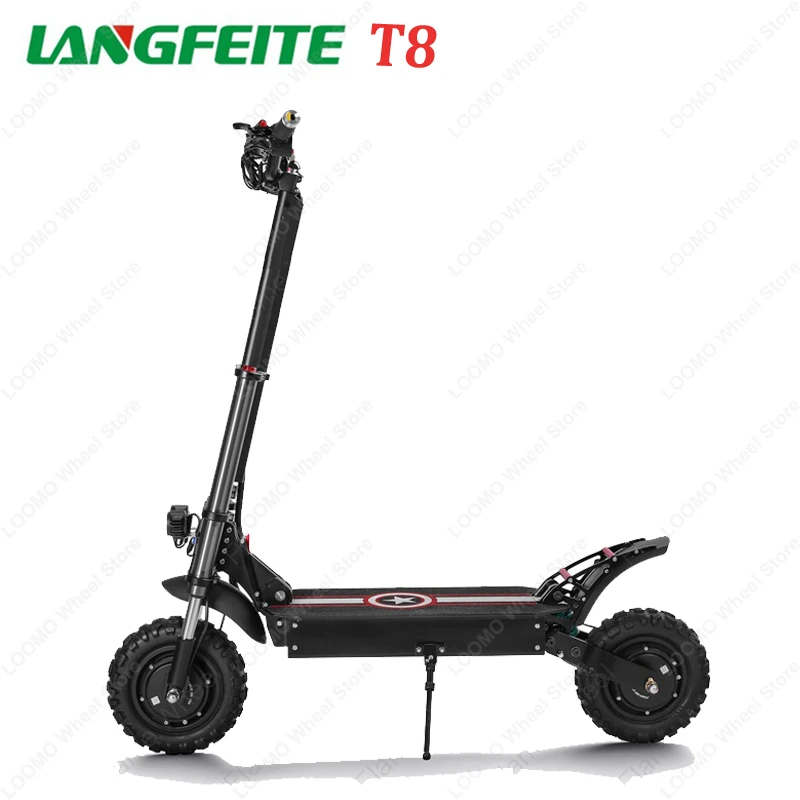 Складной электрический скутер LANGFEITE T8 1200Wx2 26Ah 11 дюймов максимальная скорость 70