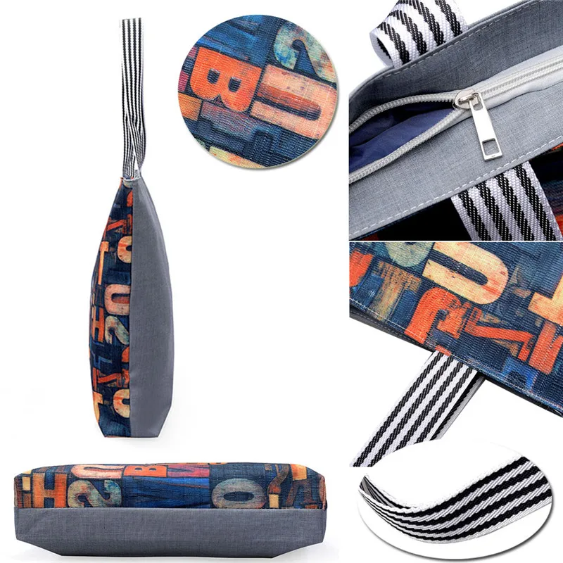 Сумка-хобо Женская холщовая на молнии 6 цветов |