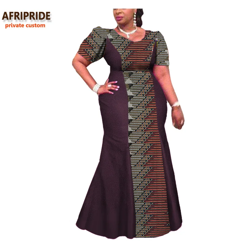 Женское платье с короткими рукавами Afrirpride классическое в африканском стиле