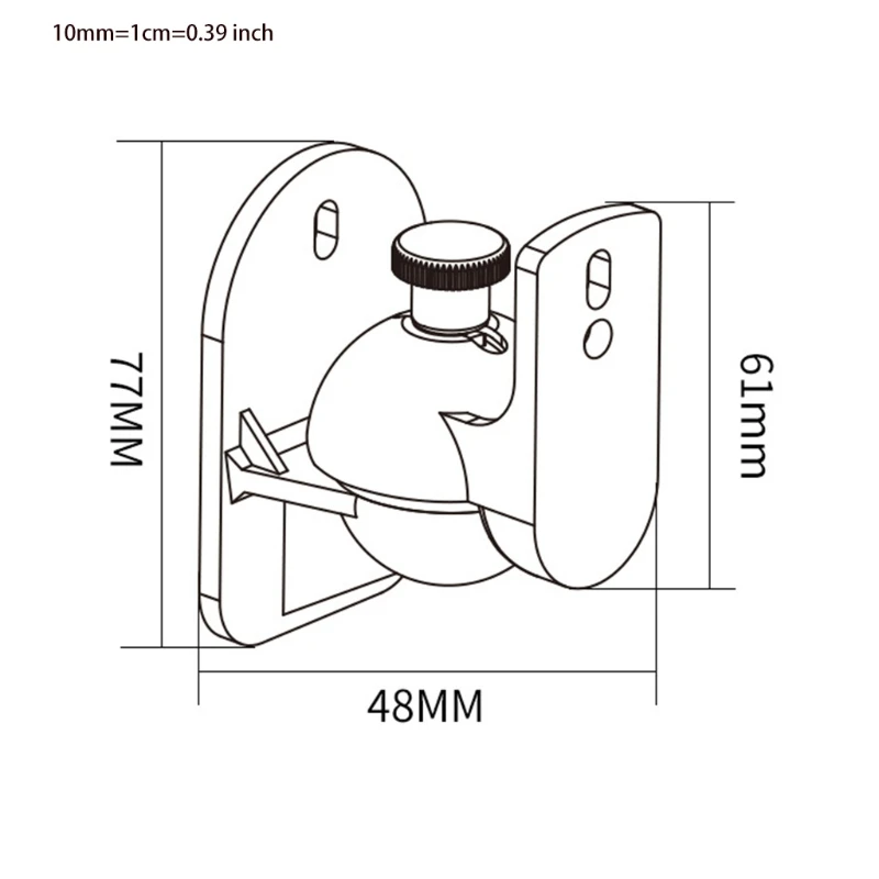 

Adjustable Universal Satellite Speaker Wall Mount Bracket Adjustable Swivel Ceiling Mount Clamp