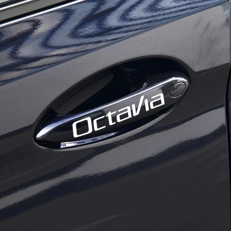 4 шт. каблук 10 см большие автомобили стикер для ручки автомобиля Наклейка skoda octavia