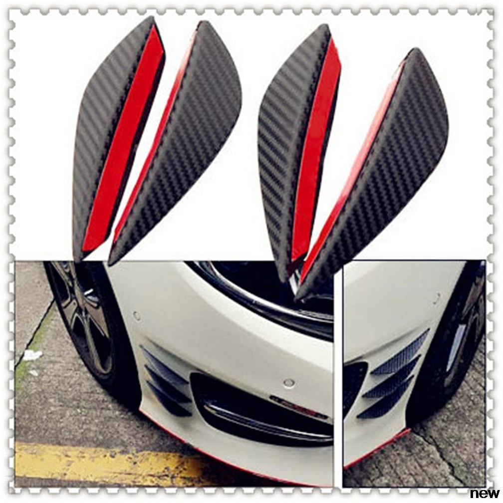 4 шт. волоконный автомобильный спойлер Canards передний бампер fin для Mercedes Benz GLC63 GLA45 GLA