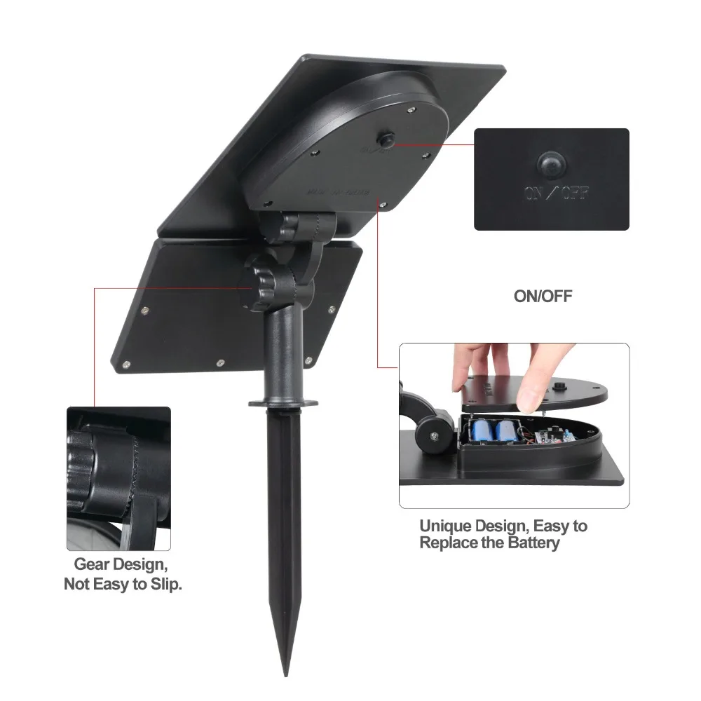 Фсветильник светодиодный садовый с солнечной батареей 5 Вт 3500 К 2