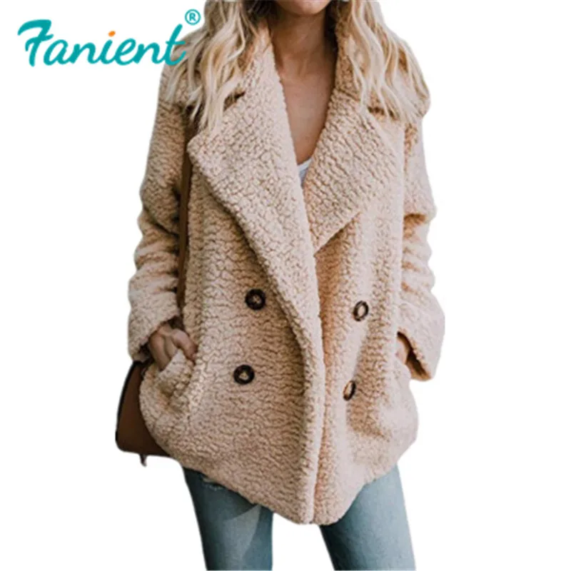 

Женское пальто из искусственного меха, плюшевый мишка, Искусственная Шуба с лацканами, зимнее пальто большого размера 3XL