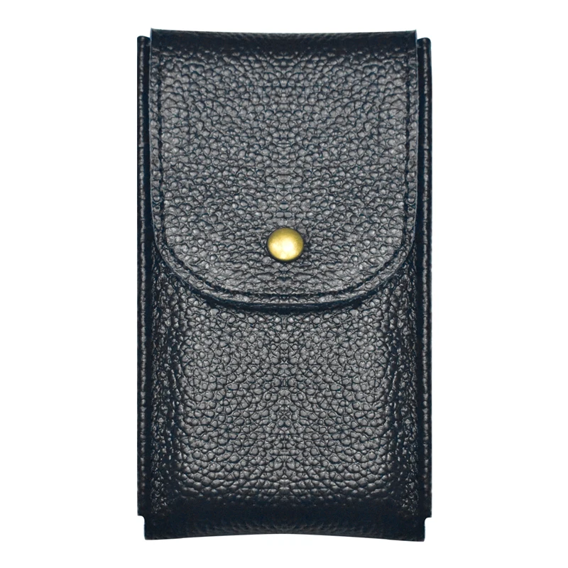 Genuine Leather Watch Case Lichee Pattern Watch Box 13*8*2.2cm Collection Protective Box Black Brown Blue Watch Display Bag