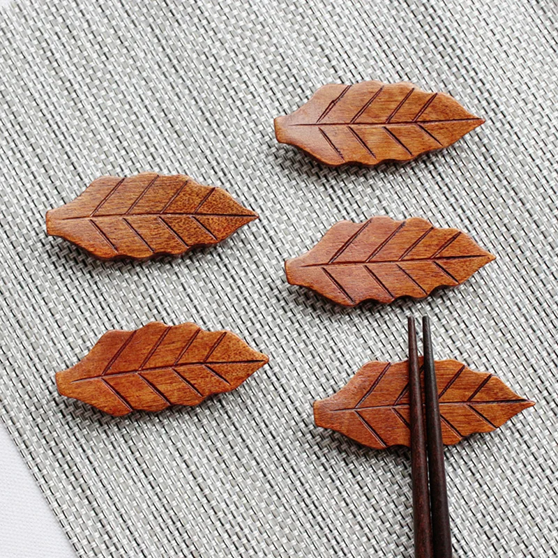 2 шт. деревянные подставки для столовых приборов в форме листа | Дом и сад