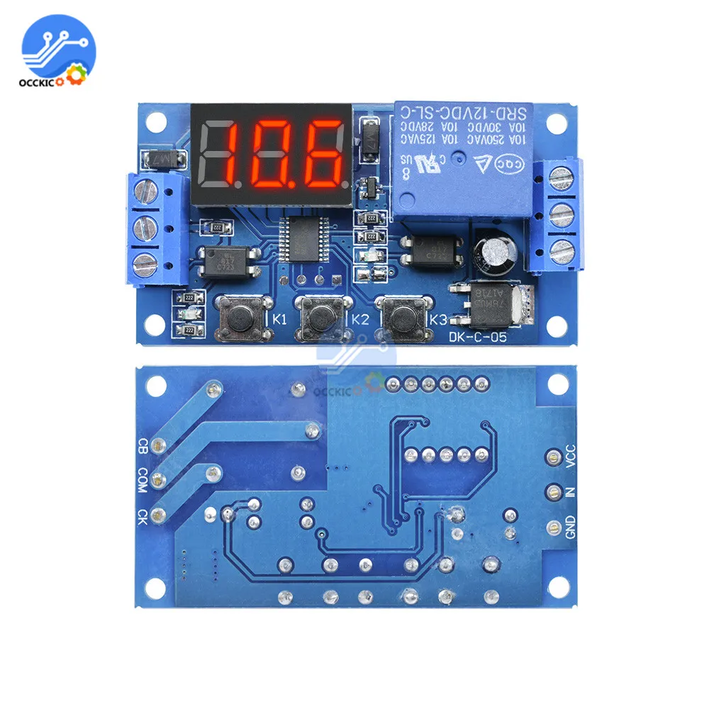 12 В постоянного тока реле времени задержки модуль светодиодный цифровой дисплей